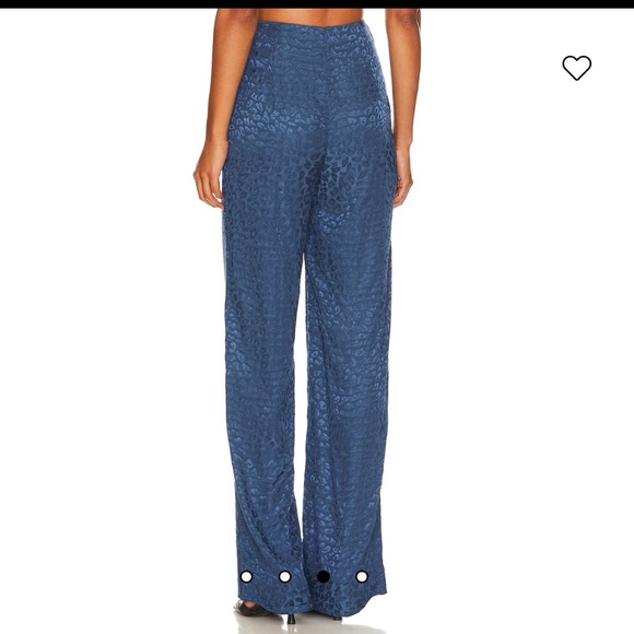 Lovers + Friends Regina Jacquard Leopard Pant in Blue NWT - Picture 11 of 14